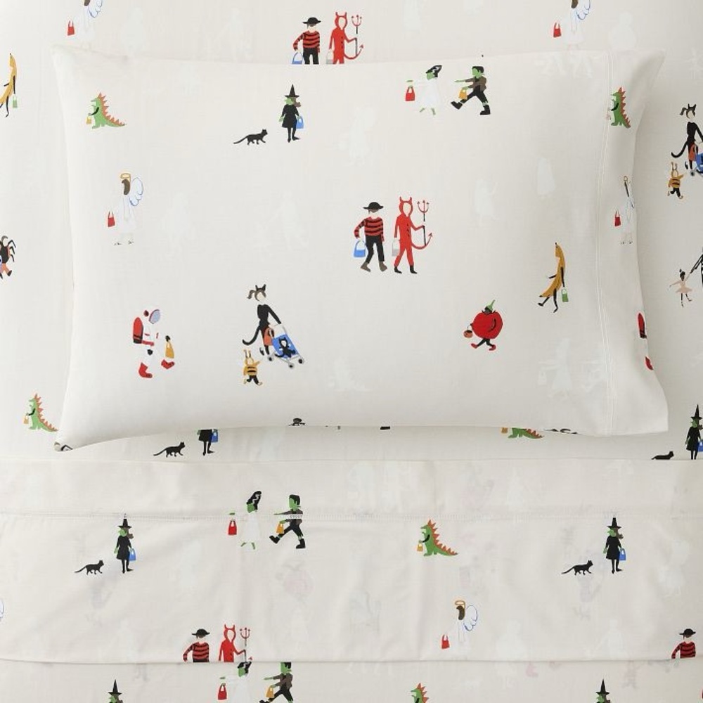 Trick or Treat Glow-in-the-Dark Twin Sheet Set -West Elm Kids
